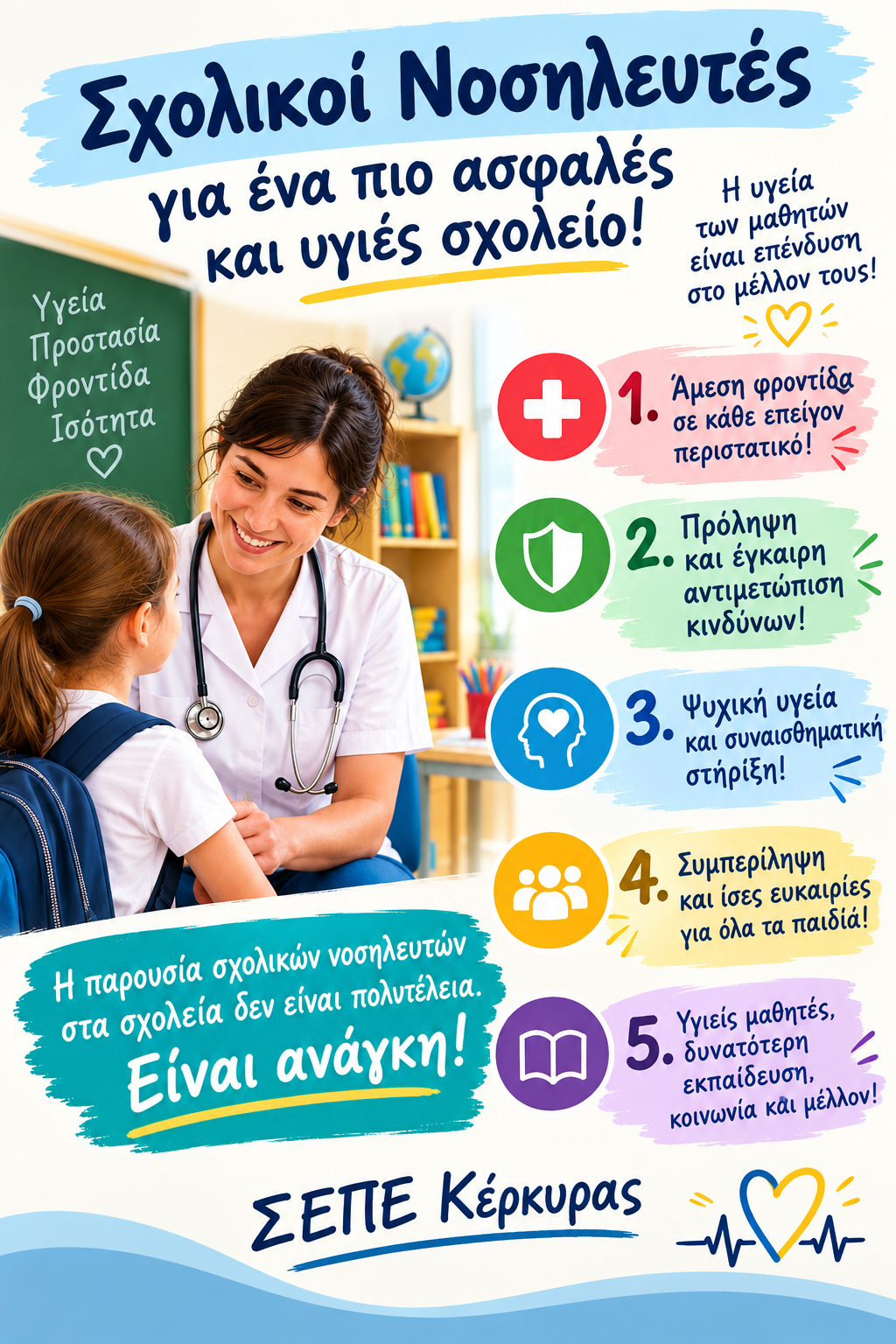 6 ΚΕΝΑ ΣΧΟΛΙΚΩΝ ΝΟΣΗΛΕΥΤΩΝ ΣΤΗΝ ΚΕΡΚΥΡΑ - ΚΑΝΕΝΑ ΠΑΙΔΙ ΧΩΡΙΣ ΤΗ ΣΤΗΡΙΞΗ ΠΟΥ ΔΙΚΑΙΟΥΤΑΙ!