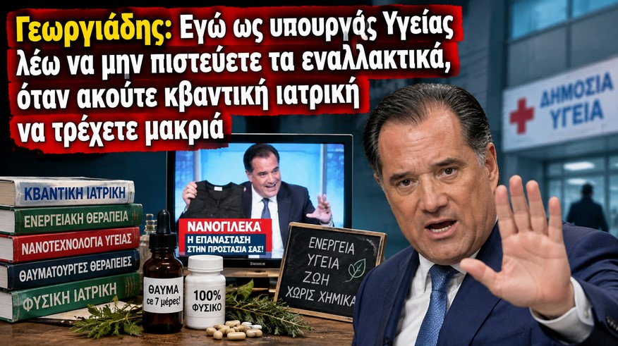Ο Αδωνις που πουλούσε “θαυματουργά νανογιλέκα” ανακάλυψε τώρα τους κομπογιαννίτες