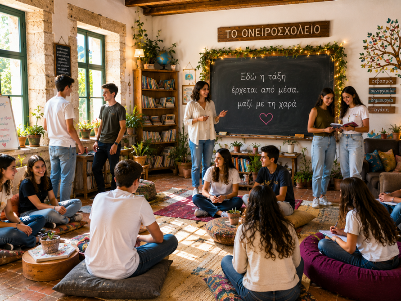 Το Ονειροσχολείο: Εκεί που η τάξη έρχεται από μέσα, μαζί με τη χαρά