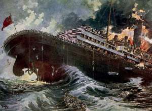 Ο τορπιλισμός του υπερωκεάνιου «Λουζιτάνια» 7 Μαΐου 1915