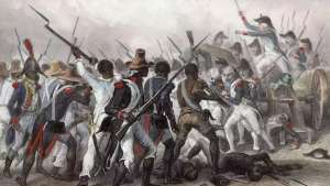Πίνακας που απεικονίζει την Επανάσταση των δούλων στην Αϊτή