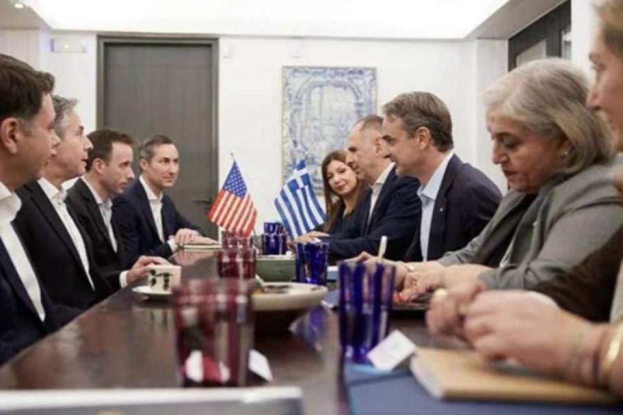 Στη συνάντηση Μητσοτάκη-Μπλίνκεν κυριάρχησαν οι εξελίξεις στη Μέση Ανατολή, ο πόλεμος στην Ουκρανία και η στρατηγική συνεργασία Ελλάδας- ΗΠΑ