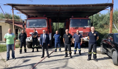 Επίσκεψη Στ. Γκίκα στο Πυροσβεστικό Κλιμάκιο Αργυράδων