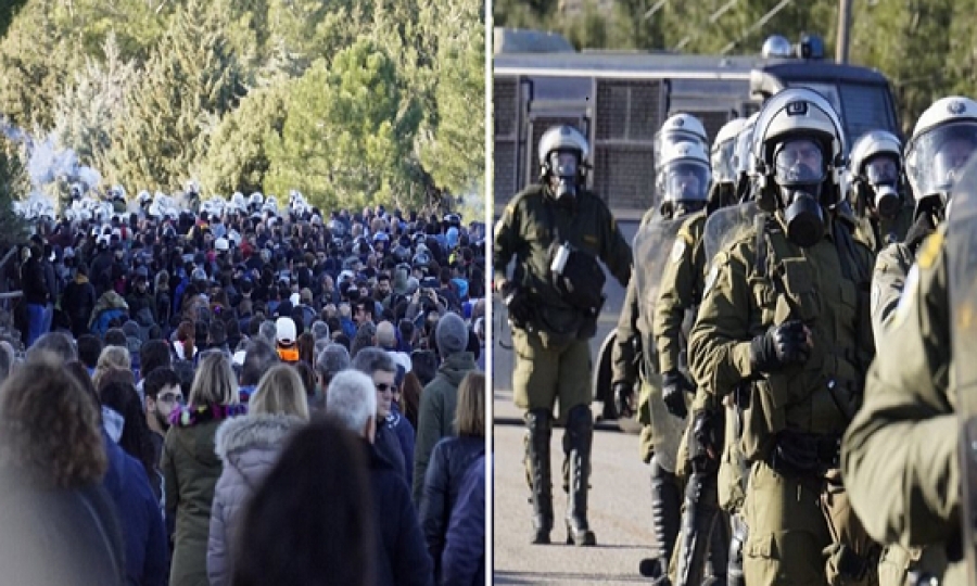 Χίος: «Στρατός» ΜΑΤατζήδων εναντίον συγκεντρωμένων – Απρόκλητη χρήση βίας και χημικών