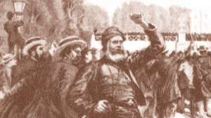 8 Γενάρη 1895 Συλλαλητήριο  στο Πεδίο του Άρεως κατά της βαριάς φορολογίας που επέβαλε η κυβέρνηση Χ. Τρικούπη.