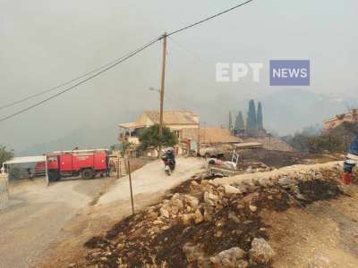 Αναζωπυρώσεις στη Βόρεια Κέρκυρα - Υπό έλεγχο η φωτιά στο Τεμπλόνι