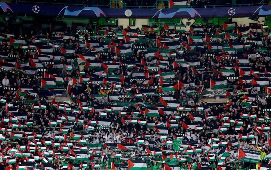 Δείτε αυτό το μεγαλείο… Οι οπαδοί του σκωτσέζικου συλλόγου «Σέλτικ» επευφημούν τον Παλαιστινιακό λαό