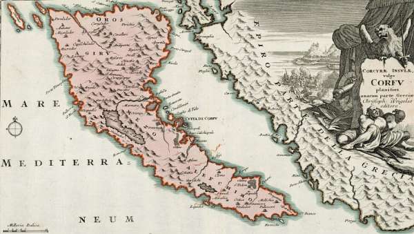 Χάρτης της Κέρκυρας, 1580.
